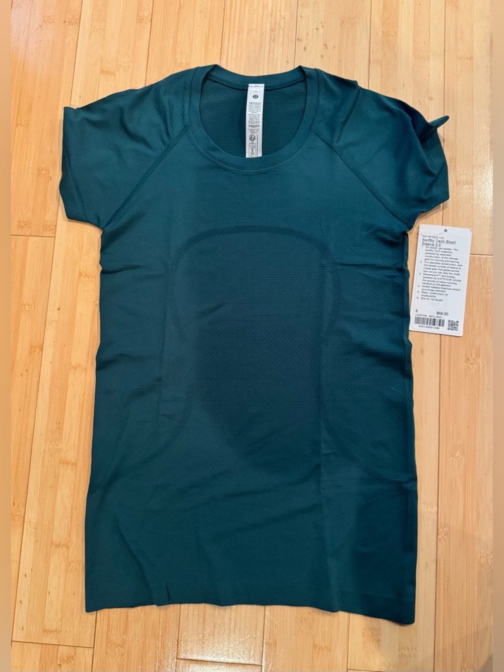 Lululemon Swiftly Tech Short Sleeve Top, Storm Teal, Size 6
